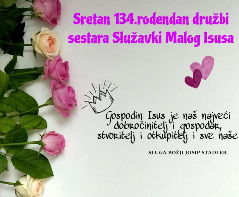Čestitka sestrama za 134. rođendan Družbe
