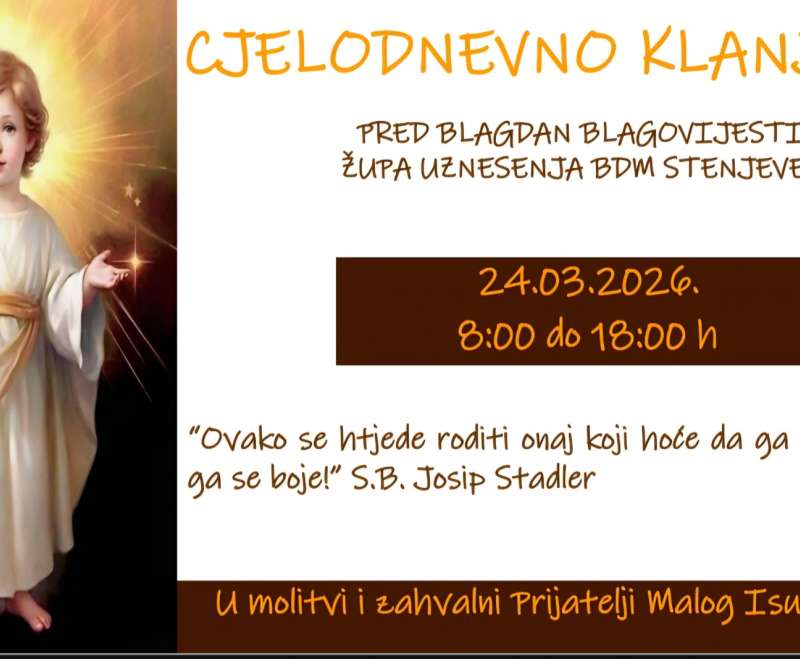 Zahvalni i u molitvi pred Presvetim u Stenjevcu
