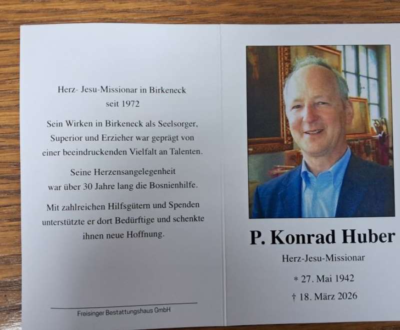 Sveti trag svećenika i redovnika, patera Konrada Hubera
