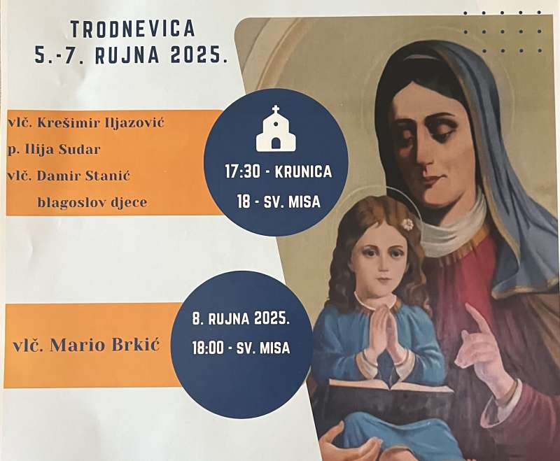 Trodnevnica Maloj Gospi u Marijinom Domu u Vinkovcima Trodnevnica Maloj Gospi u Marijinom Domu u Vinkovcima